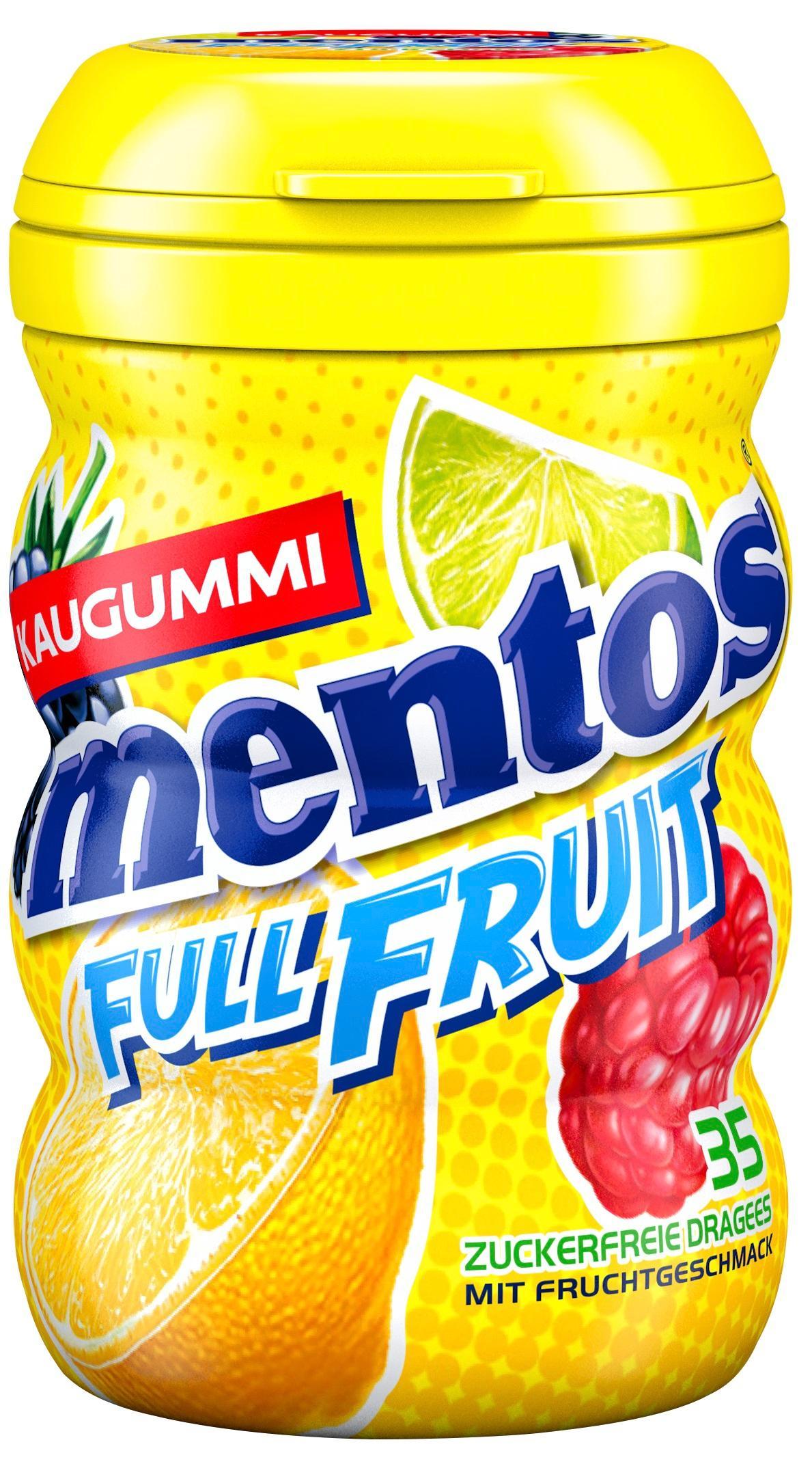 Mentos Kaugummi Full Fruit - 6 Dosen, je 35 Kaugummis