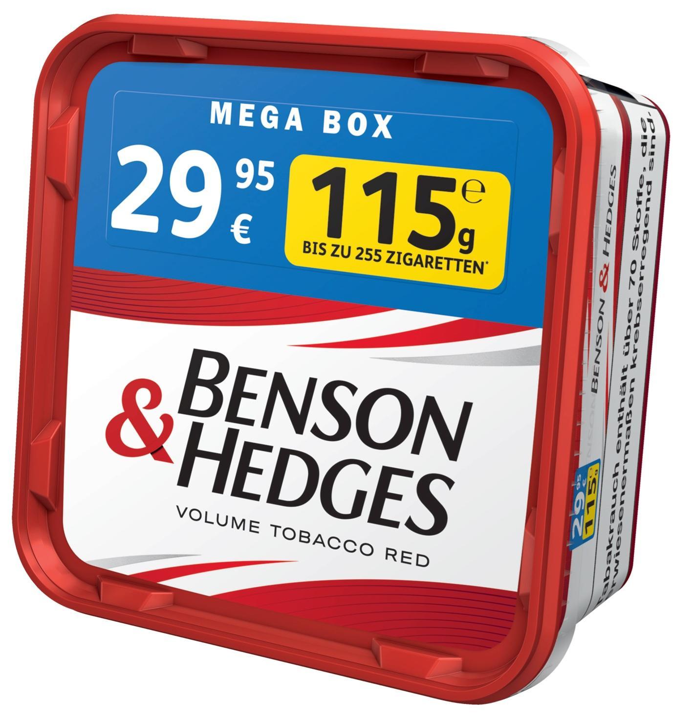 Benson & Hedges Red Volumen Tabak Mega Box