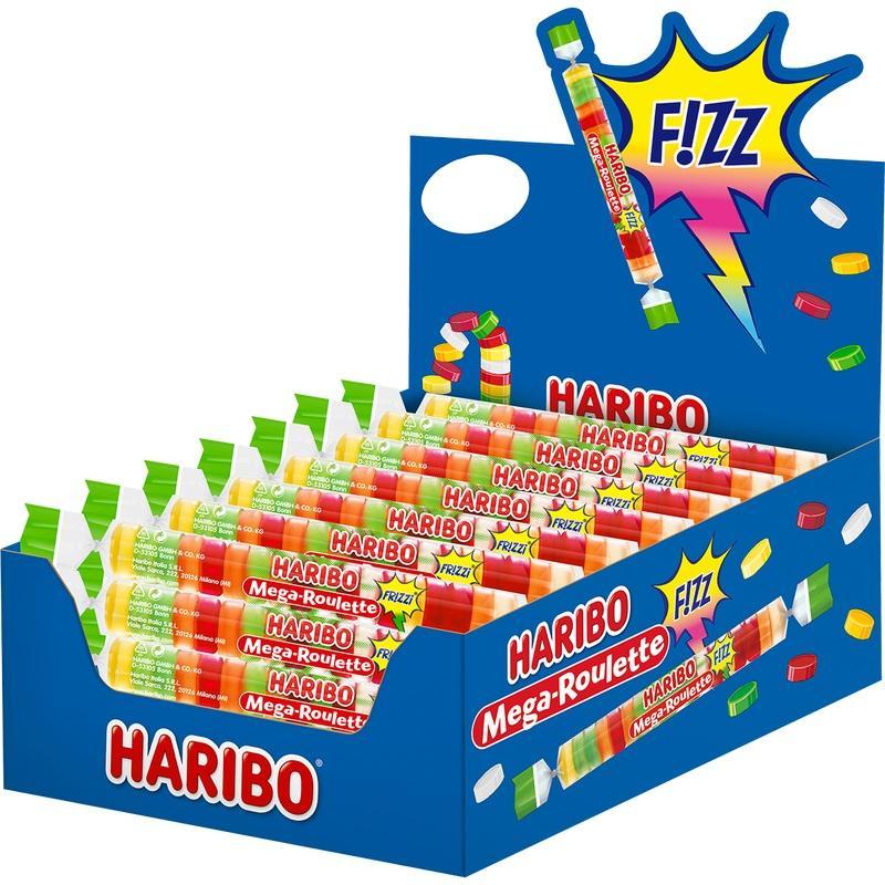 Haribo Mega Roulette Sauer - 40×45g Rollen