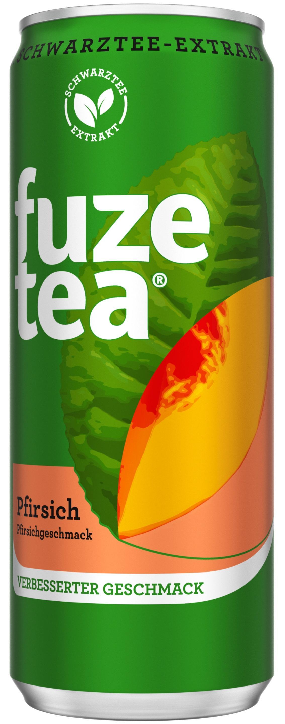 Fuze Tea Schwarzer Tee Pfirsich - 24 x 0,33l Dose