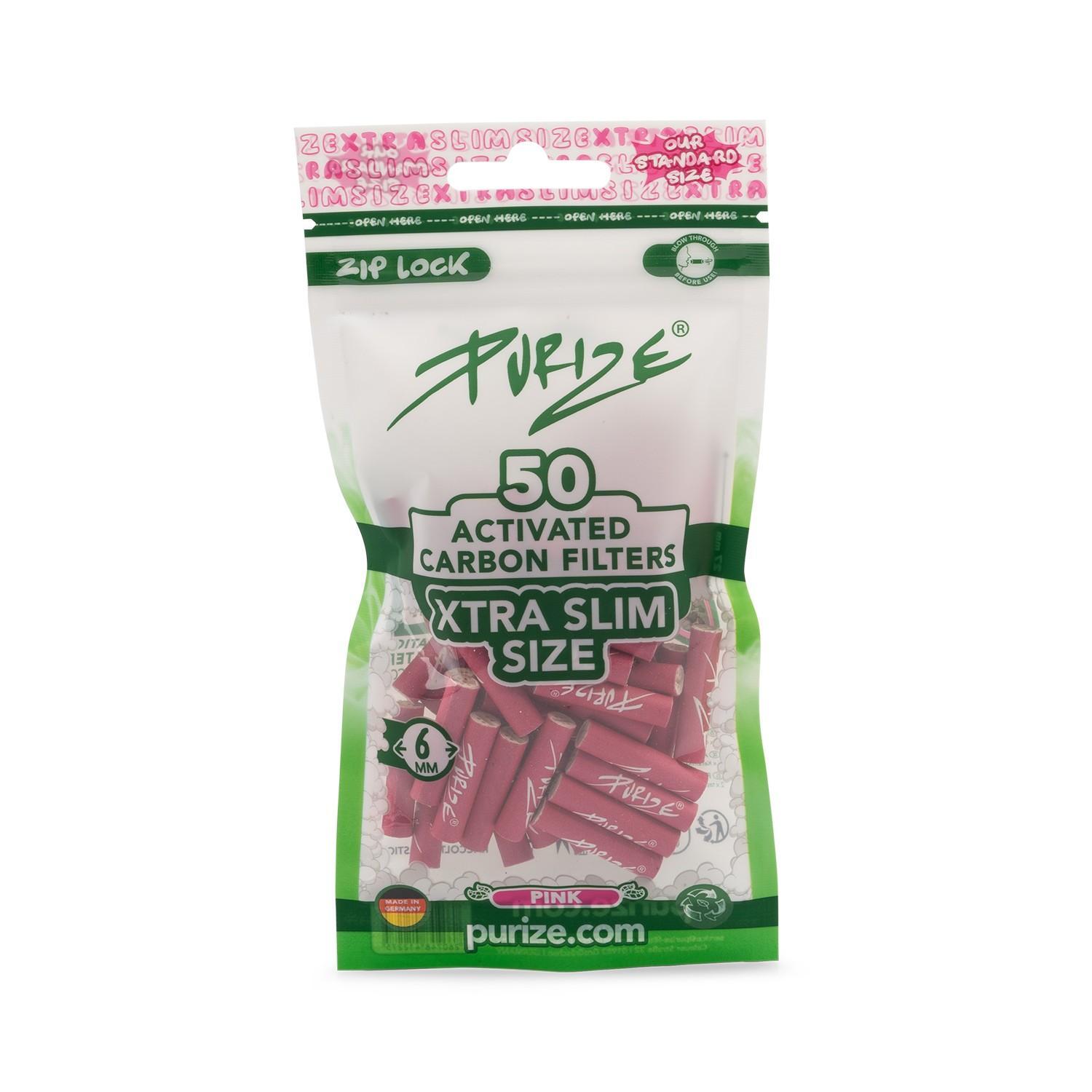 Purize Aktivkohlefilter 6mm pink - 20×50 Filter