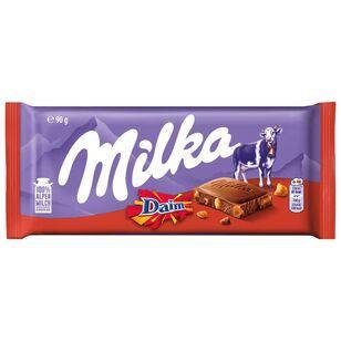 Milka & Daim g Tafel - Feine Alpenmilch-Schokolade mit knusprigem Karamell-Crunch