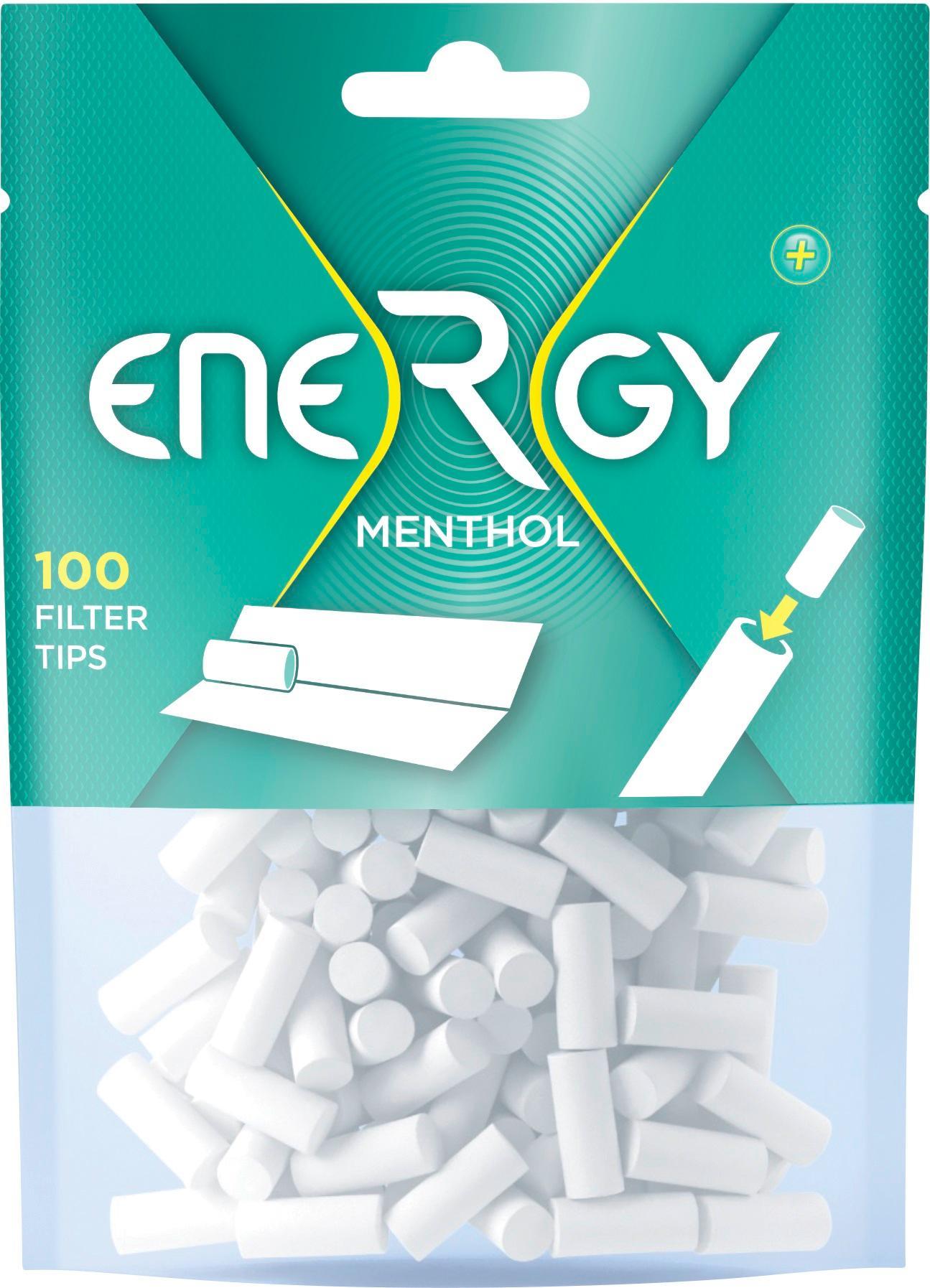 Energy+ Filter Tips +Plus Menthol - 10 x 100 Stück