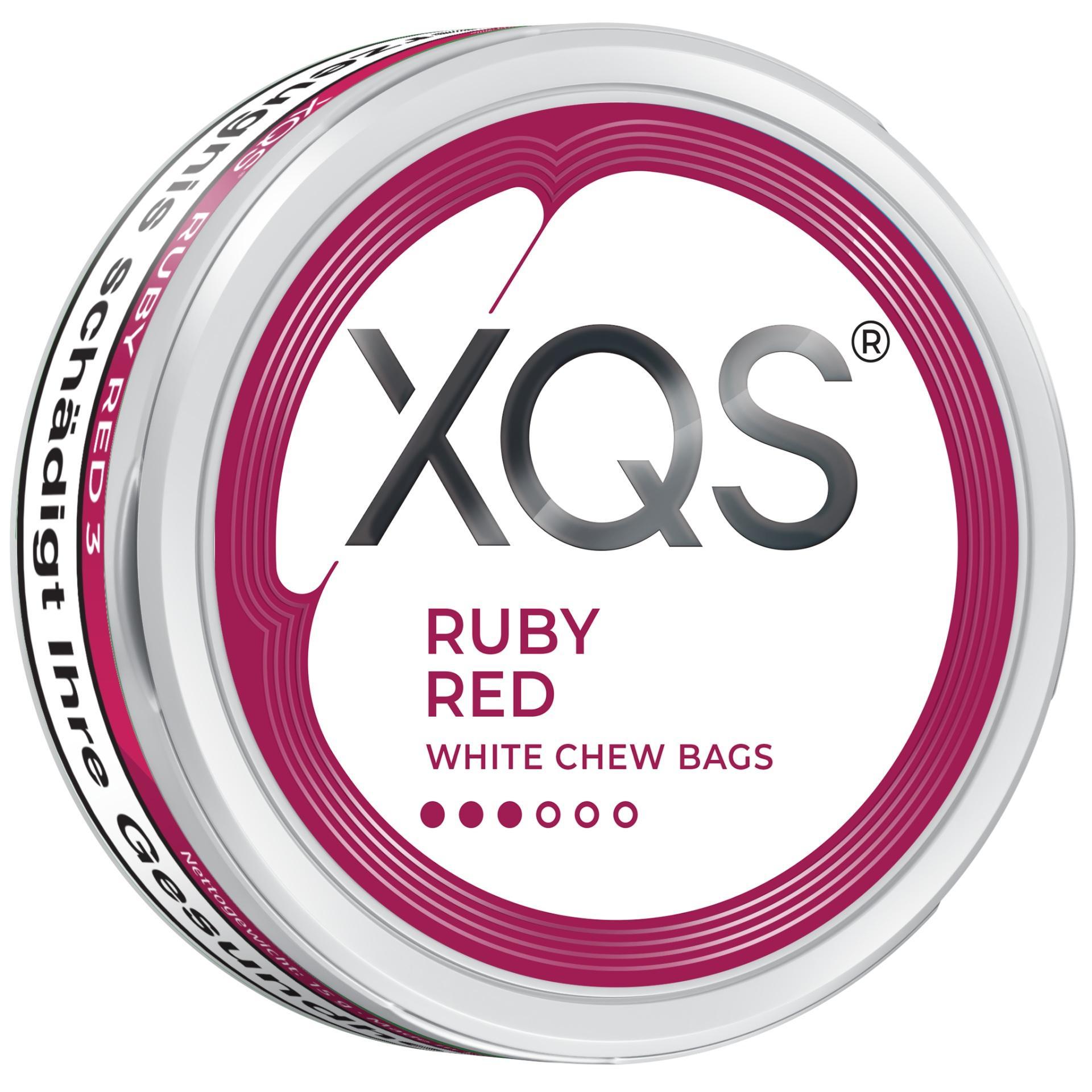 XQS Ruby Red #3 White Chew Bags 5 x 15g Dose Kautabak