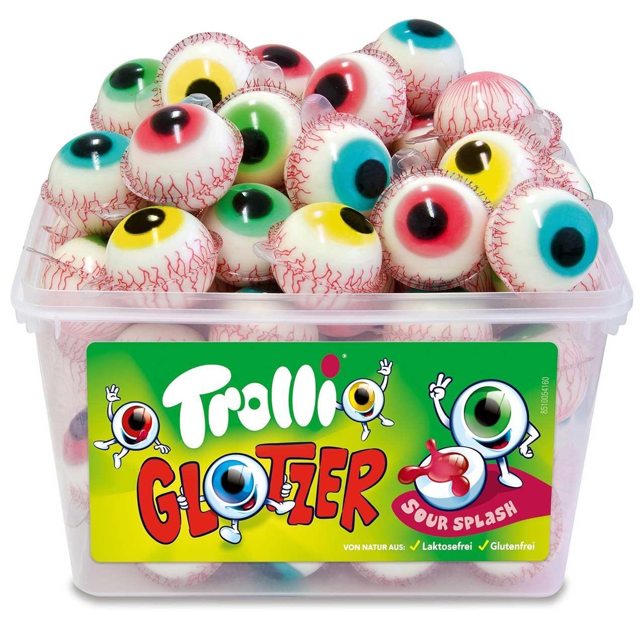 Trolli Glotzer super sauer gefüllt - 60 Stück in der Dose