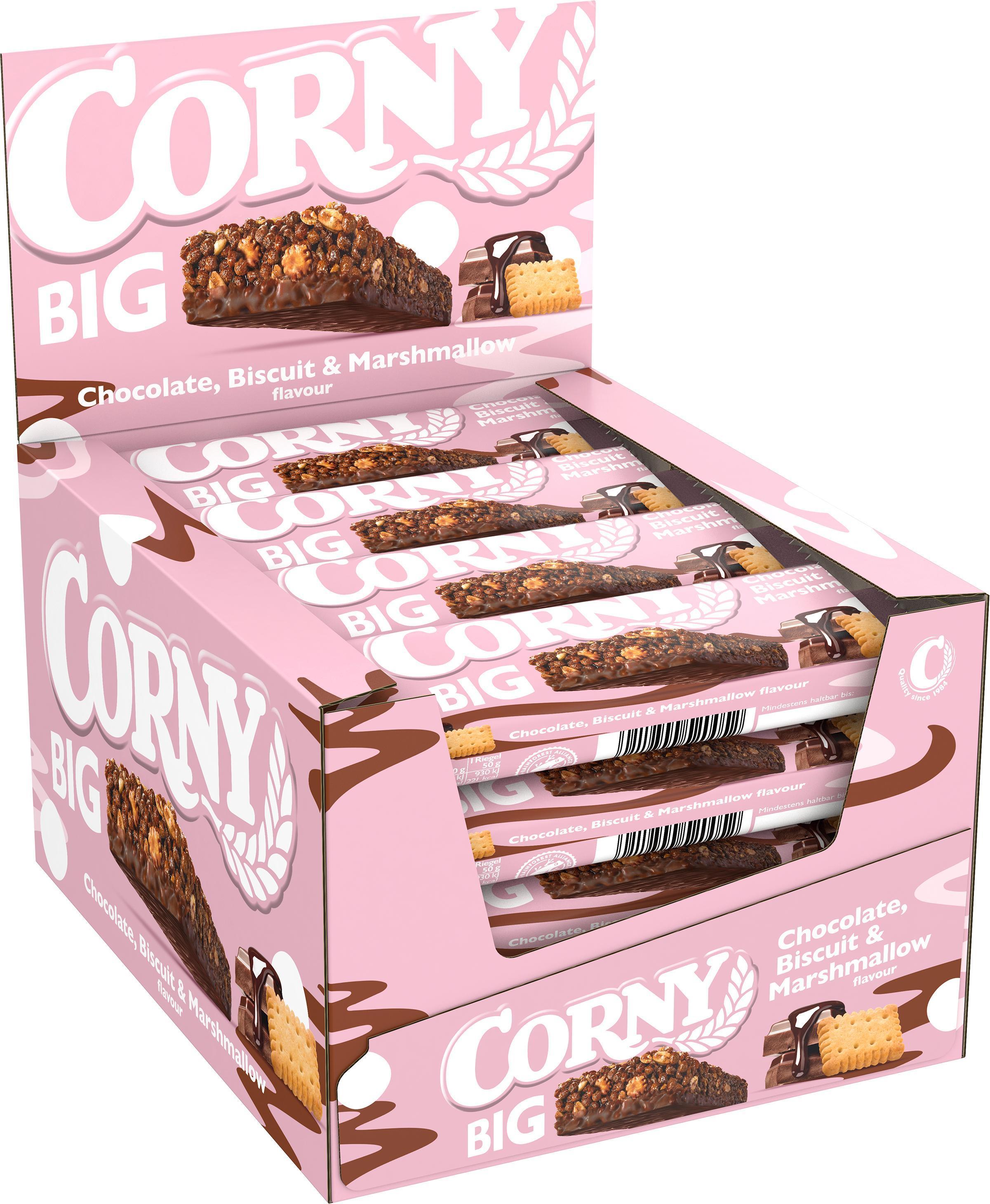 Corny BIG Marshmallow Biscuit Chocolate - 24 x 40g Packung