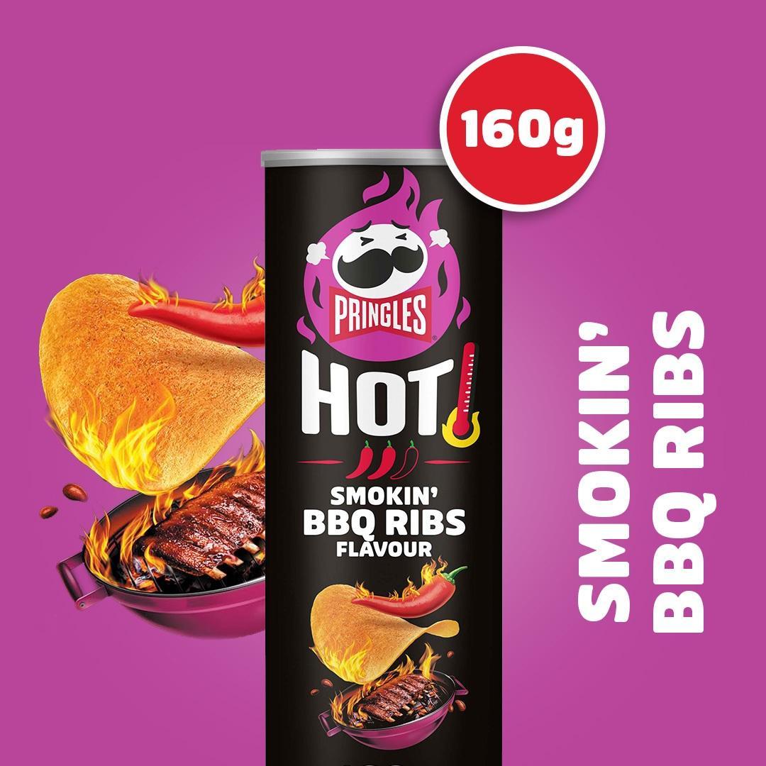 Pringles Hot Smokin' BBQ Ribs - 160g Dose