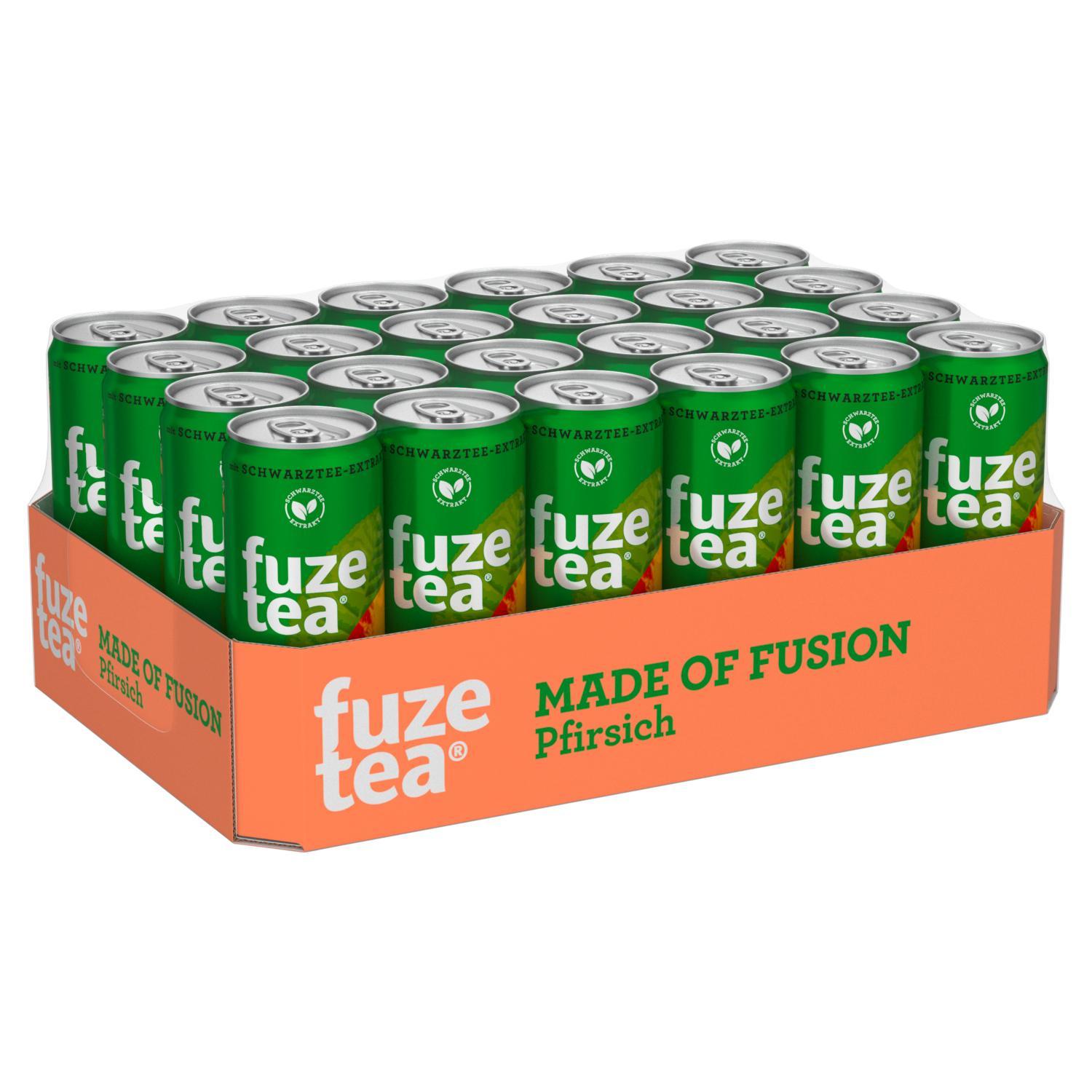 Fuze Tea Schwarzer Tee Pfirsich - 24 x 0,33l Dose