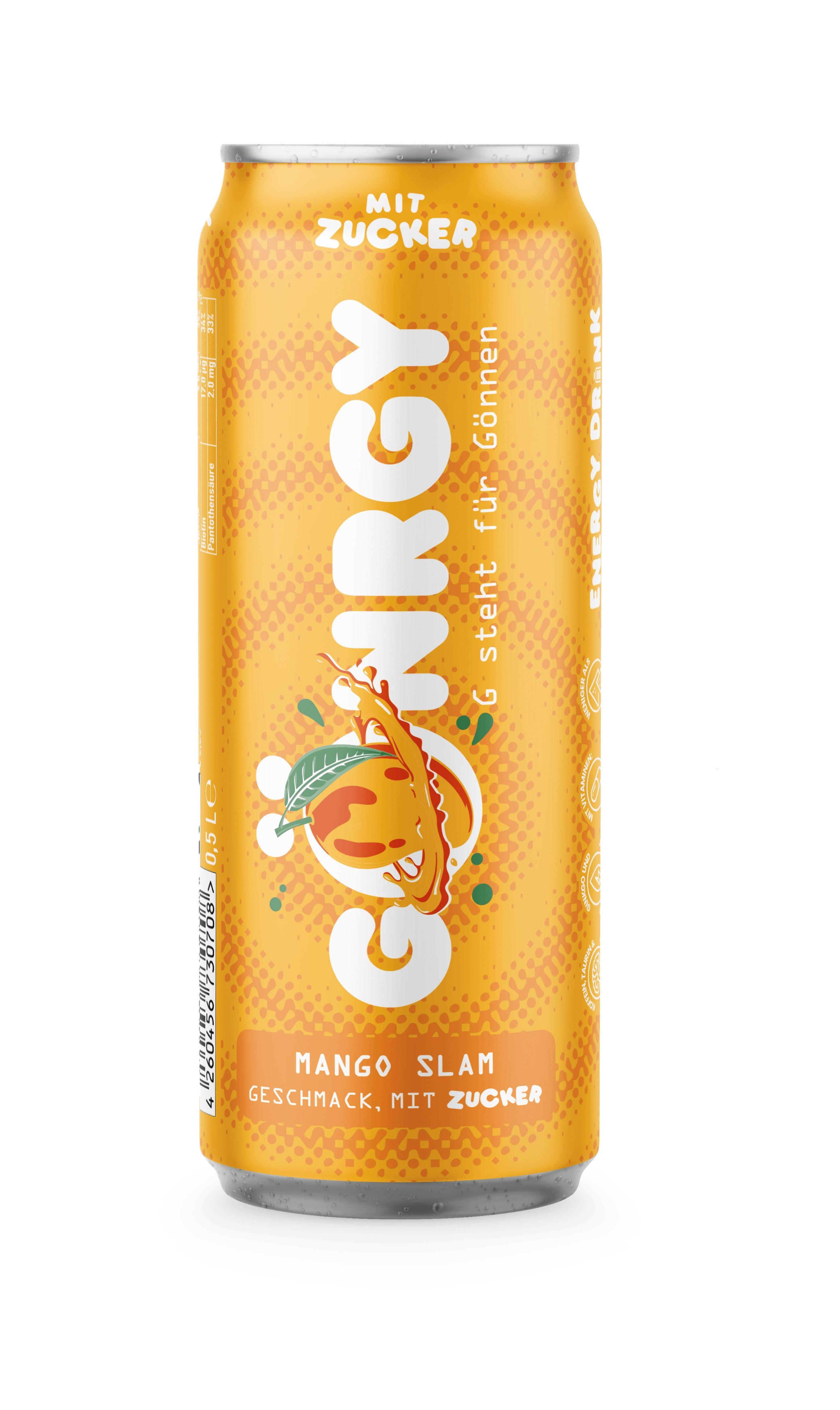 Gönrgy Mango Slam mit Zucker - 24 x 0,5l Dose