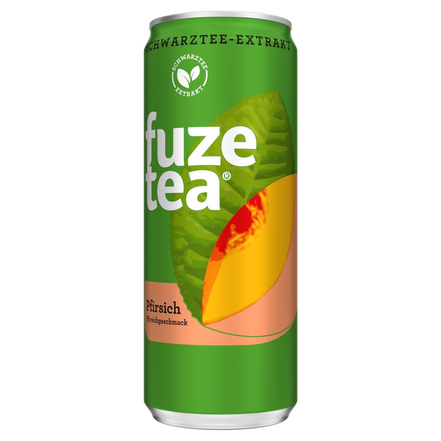 Fuze Tea Schwarzer Tee Pfirsich - 24 x 0,33l Dose