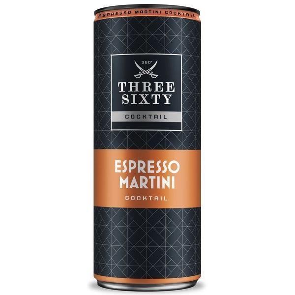 Three Sixty Vodka Espresso Martini 10% 12 x 0,25l DPG Dosen