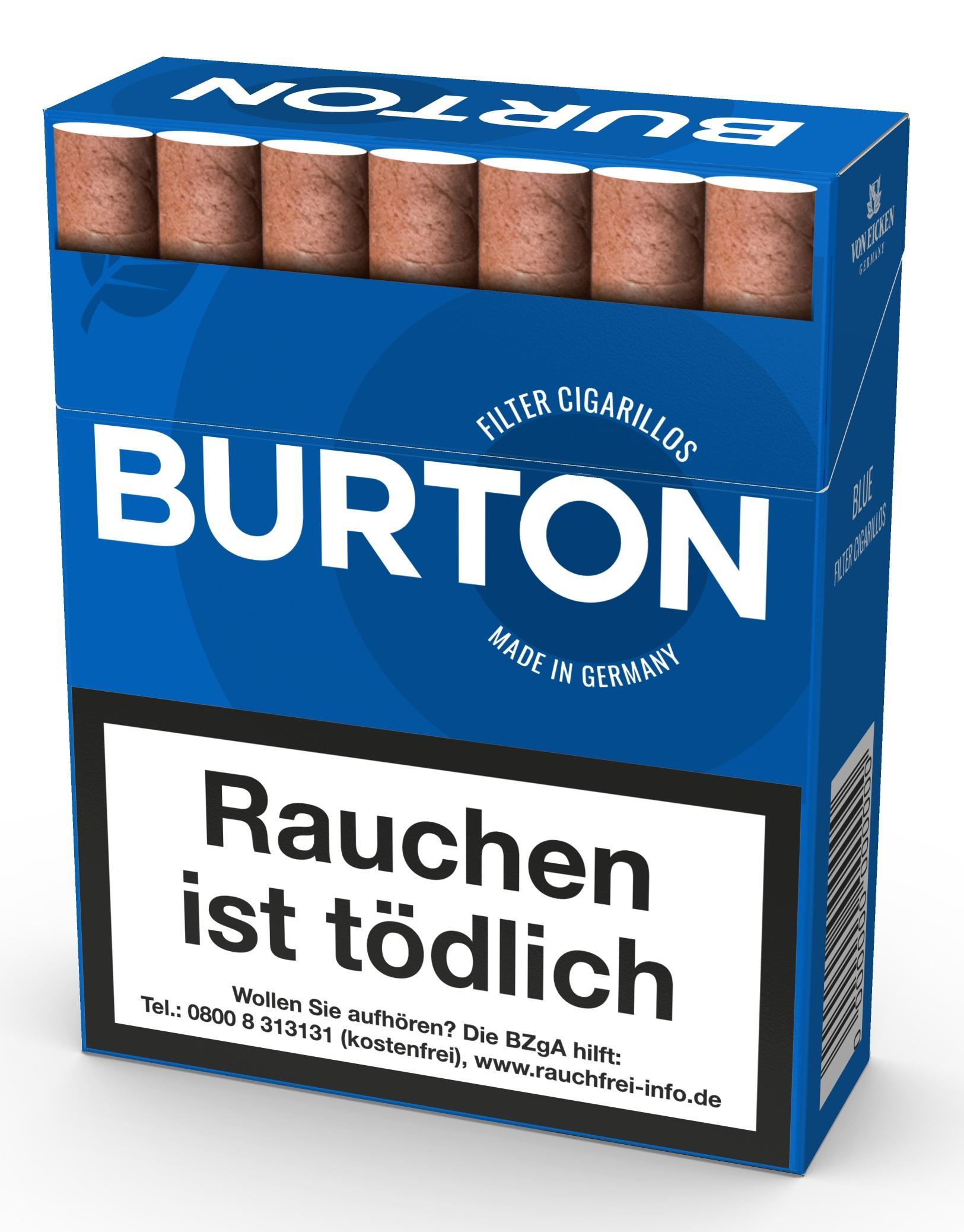 Burton Blue Eco Cigarillos - 8 x 25 Cigarillos