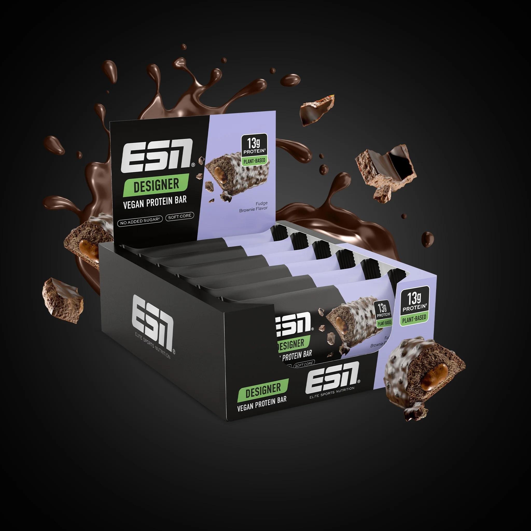 ESN Designer Bar Proteinriegel Fudge Brownie - 12x45g Riegel