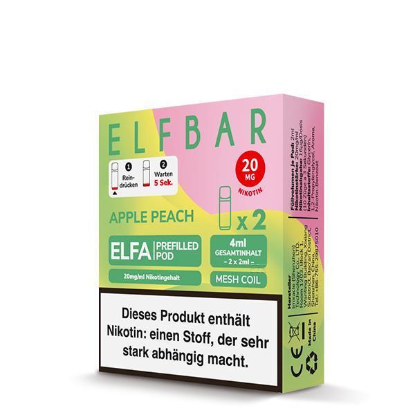 ElfBar ELFA Pods Apple Peach 20mg - 10 x 2er Pack Apfel Pfirsich Pod