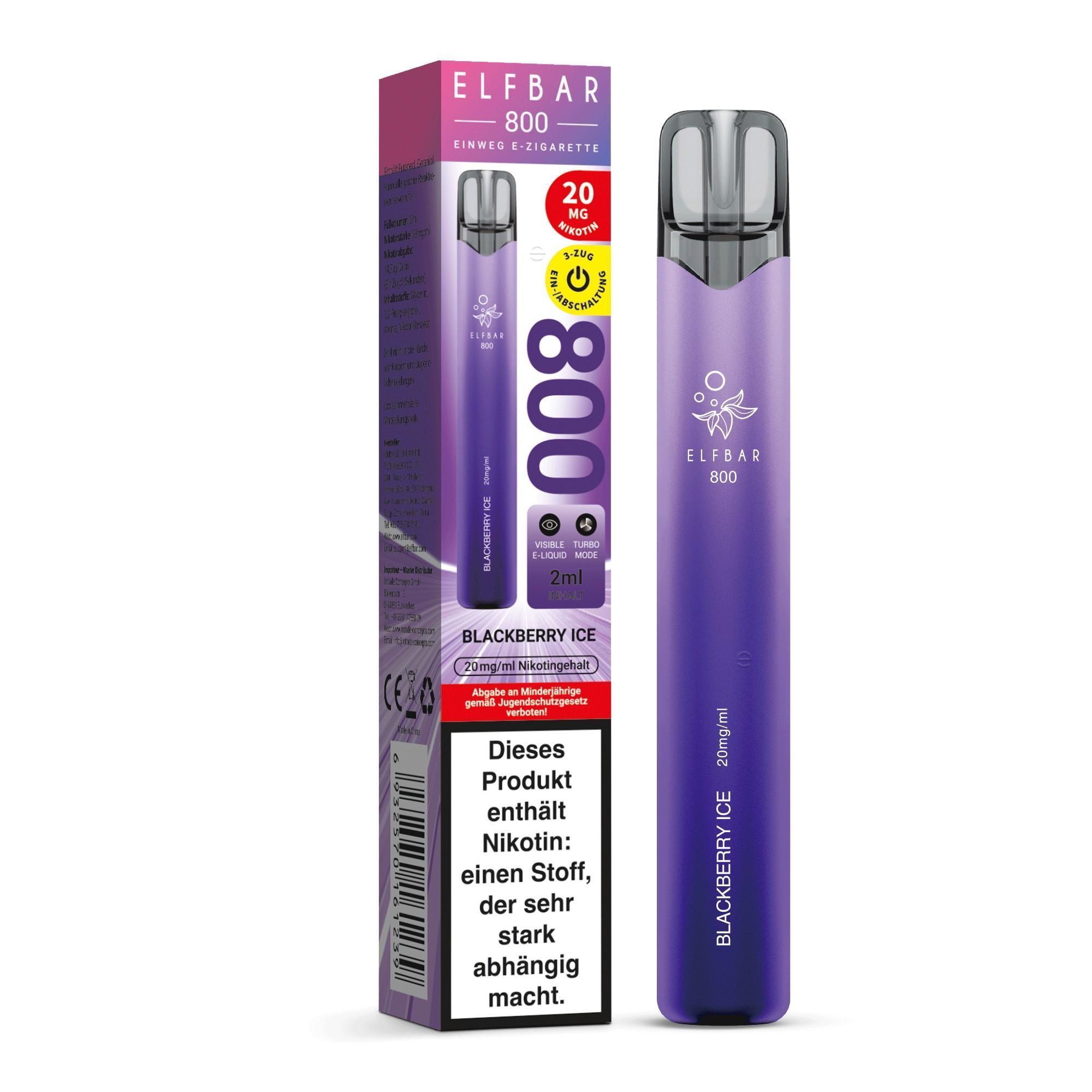 ElfBar 800 Blackberry Ice 20mg - 1 x 10 Stück
