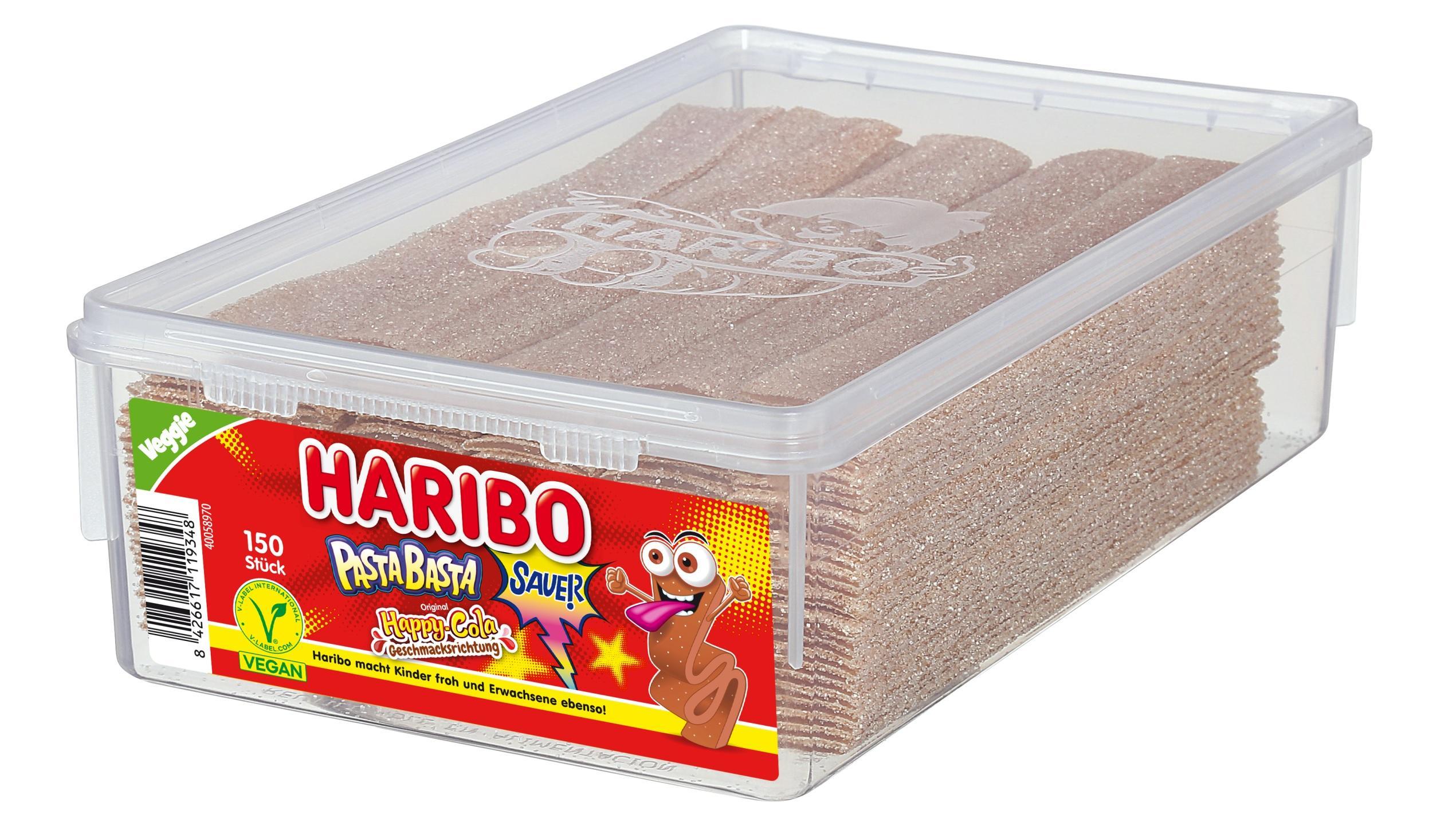 Haribo Pasta Basta Cola Sour - 150 Stück in der Dose