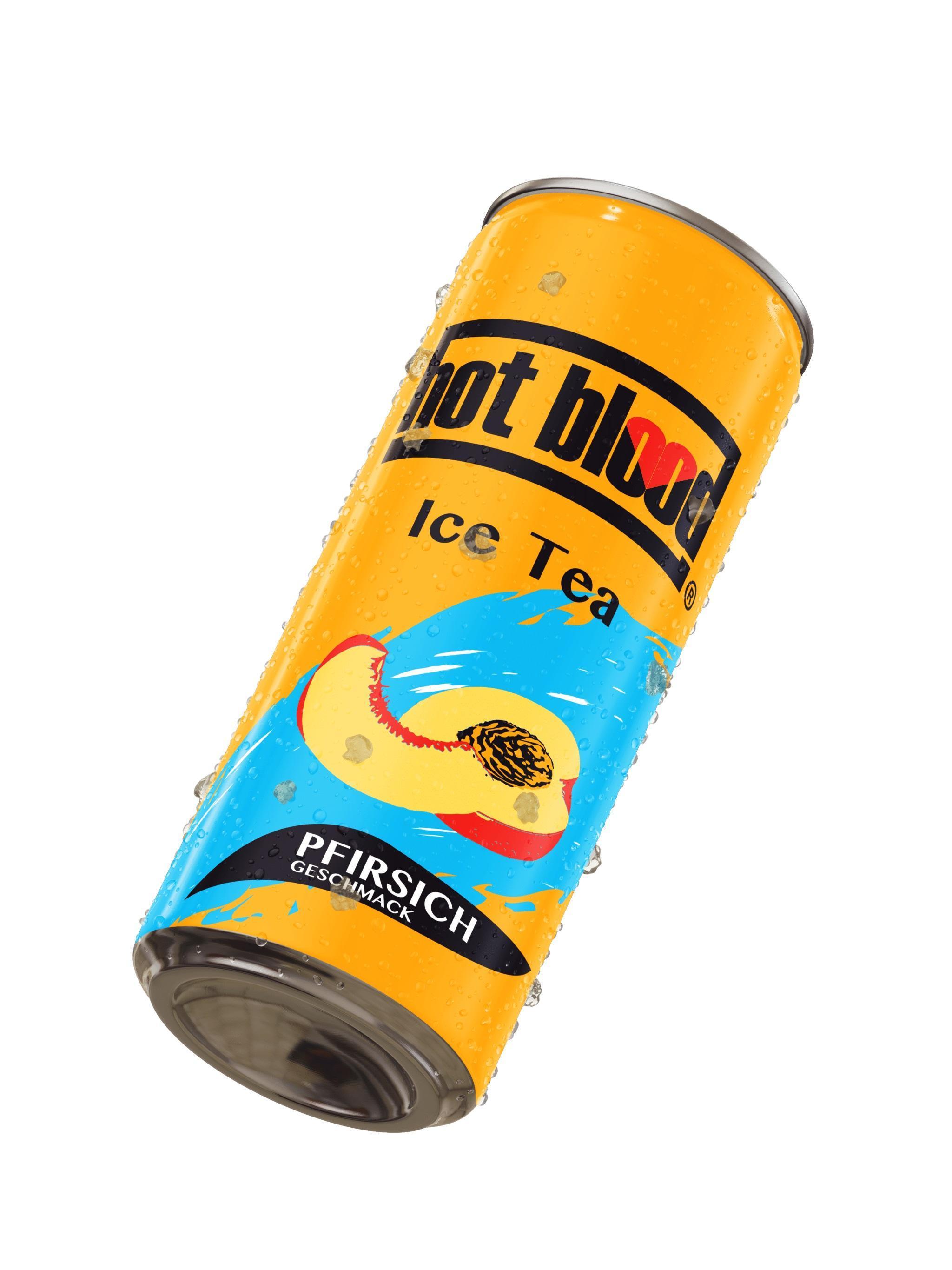 Hot Blood Ice Tea Pfirsich - 24×0,33l Dosen