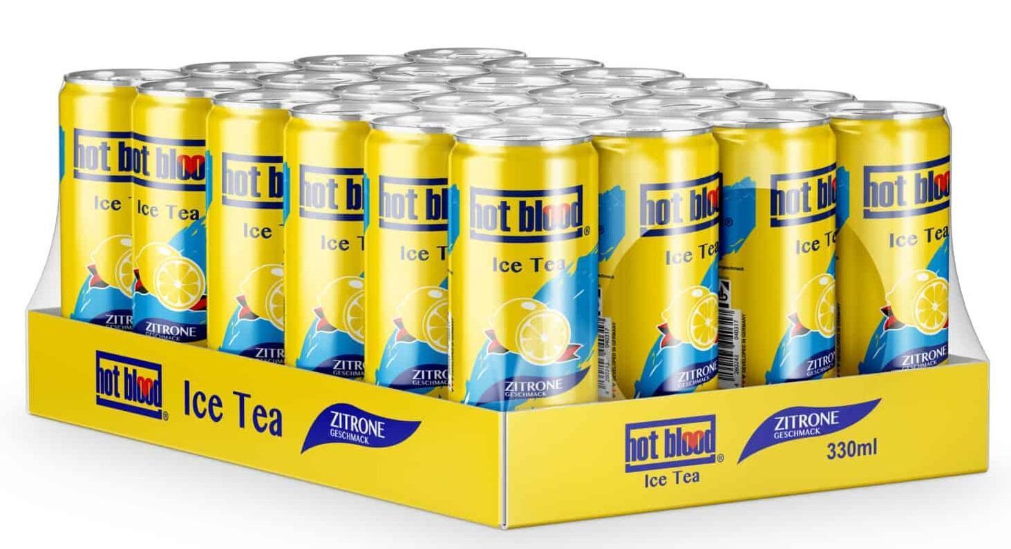 Hot Blood Ice Tea Zitrone - 24×0,33l Dosen