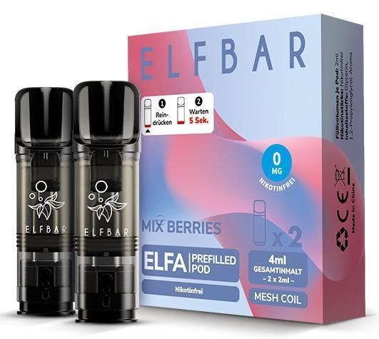 ElfBar ELFA Pods 0mg Mix Berries - 10 x 2 Pods