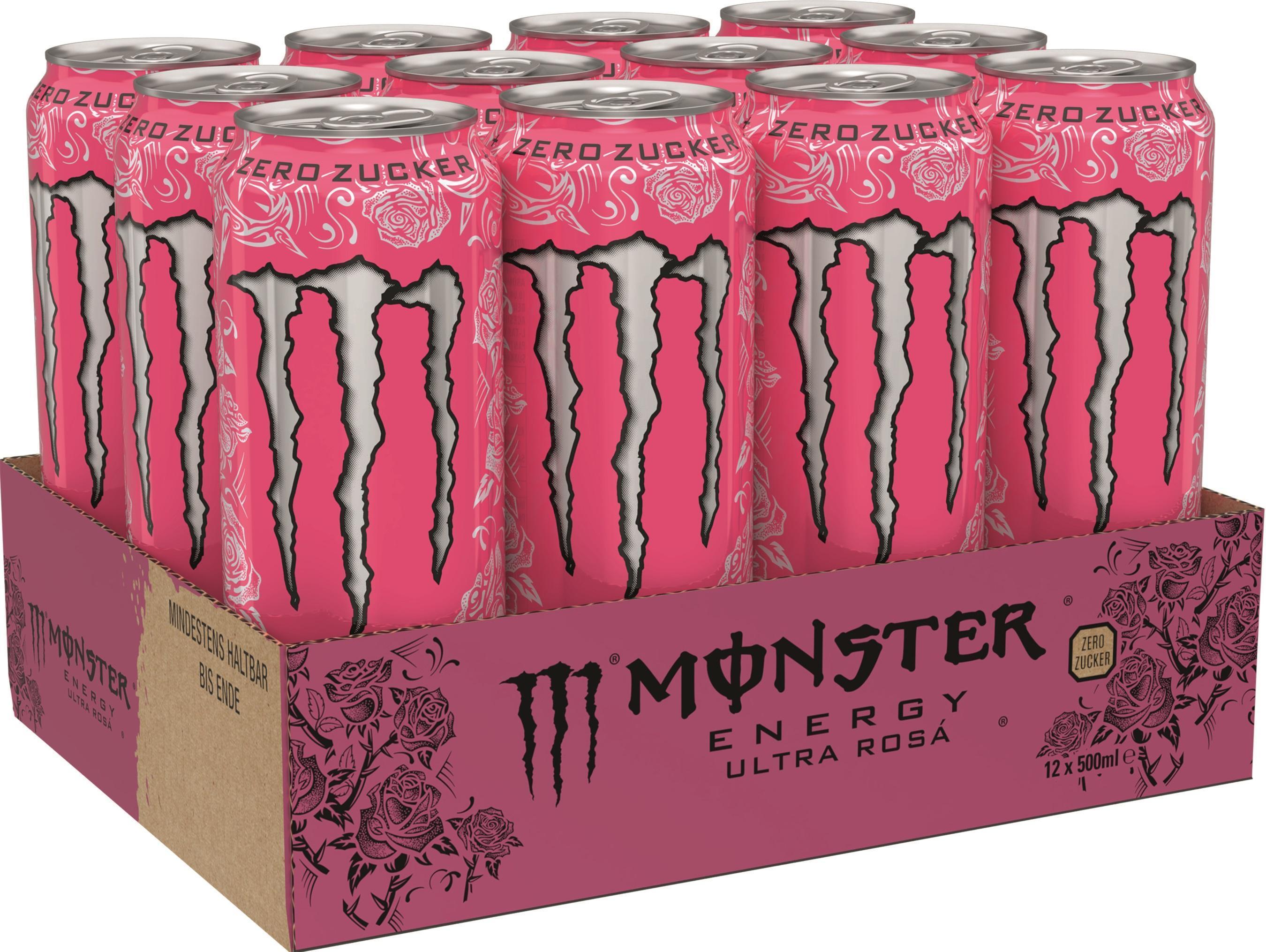 Monster Energy Ultra Rosa Zero Zucker - 12 x 0,5l Dose