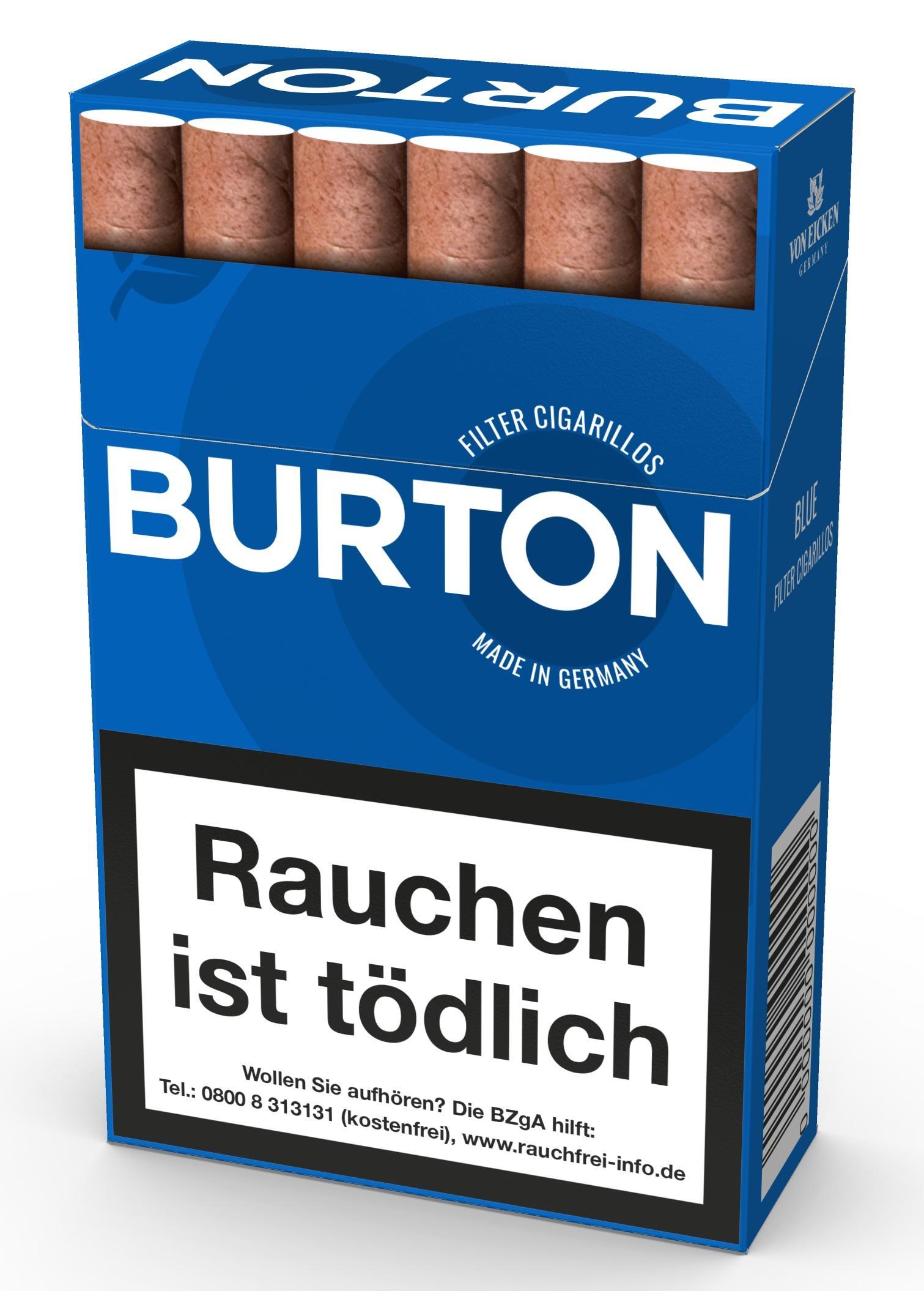 Burton Blue Eco Cigarillos - 10 x 17 Cigarillos