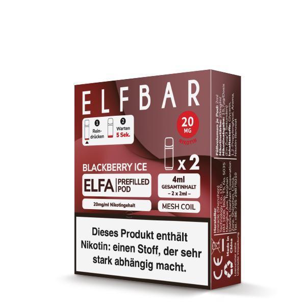 ElfBar ELFA Pods Blackberry Ice - 10 x 20mg 2er Pack Brombeere Menthol Pods
