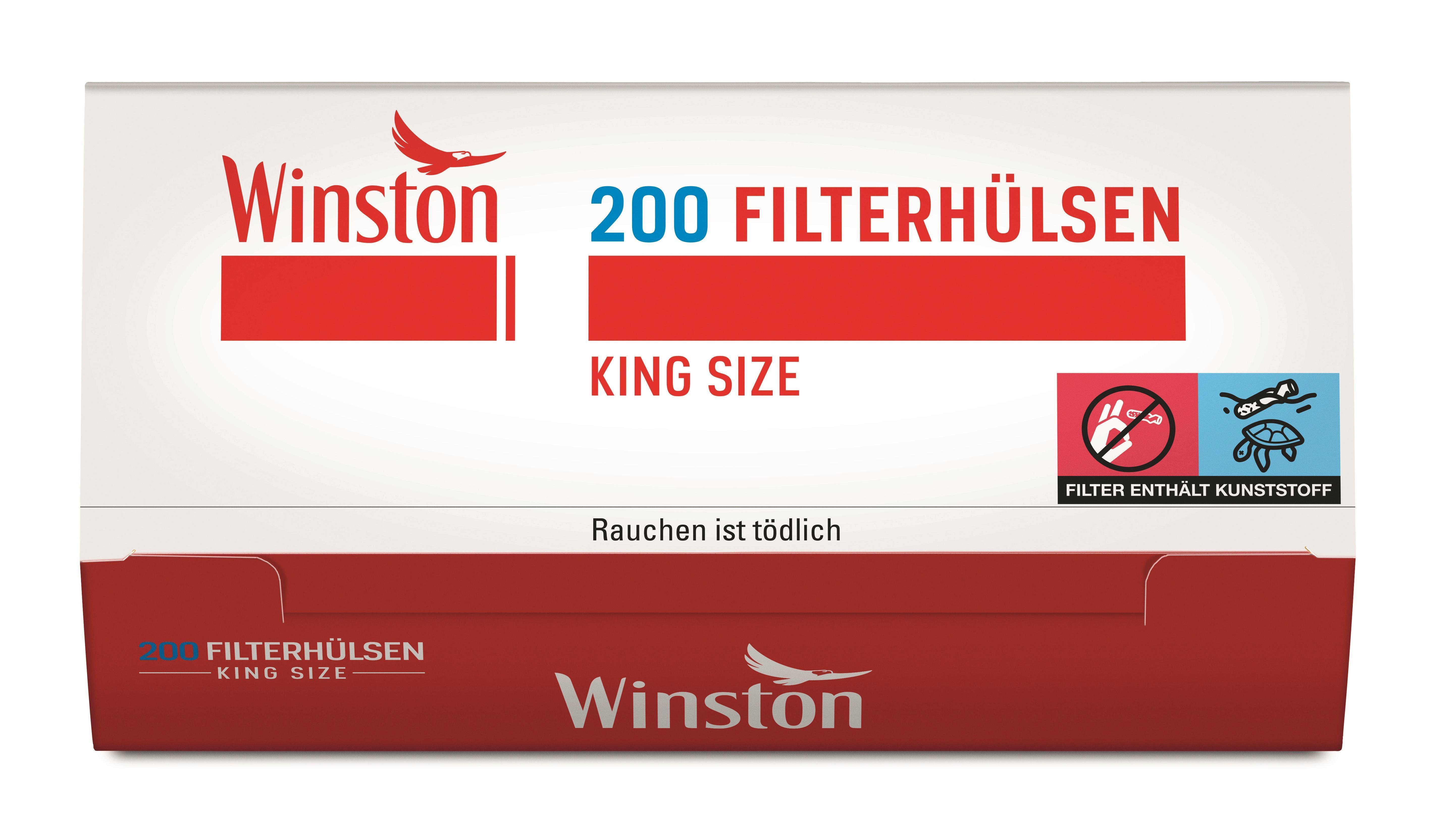 Winston Red Hülsen mit Papierfilter - 5 x 200 Stück