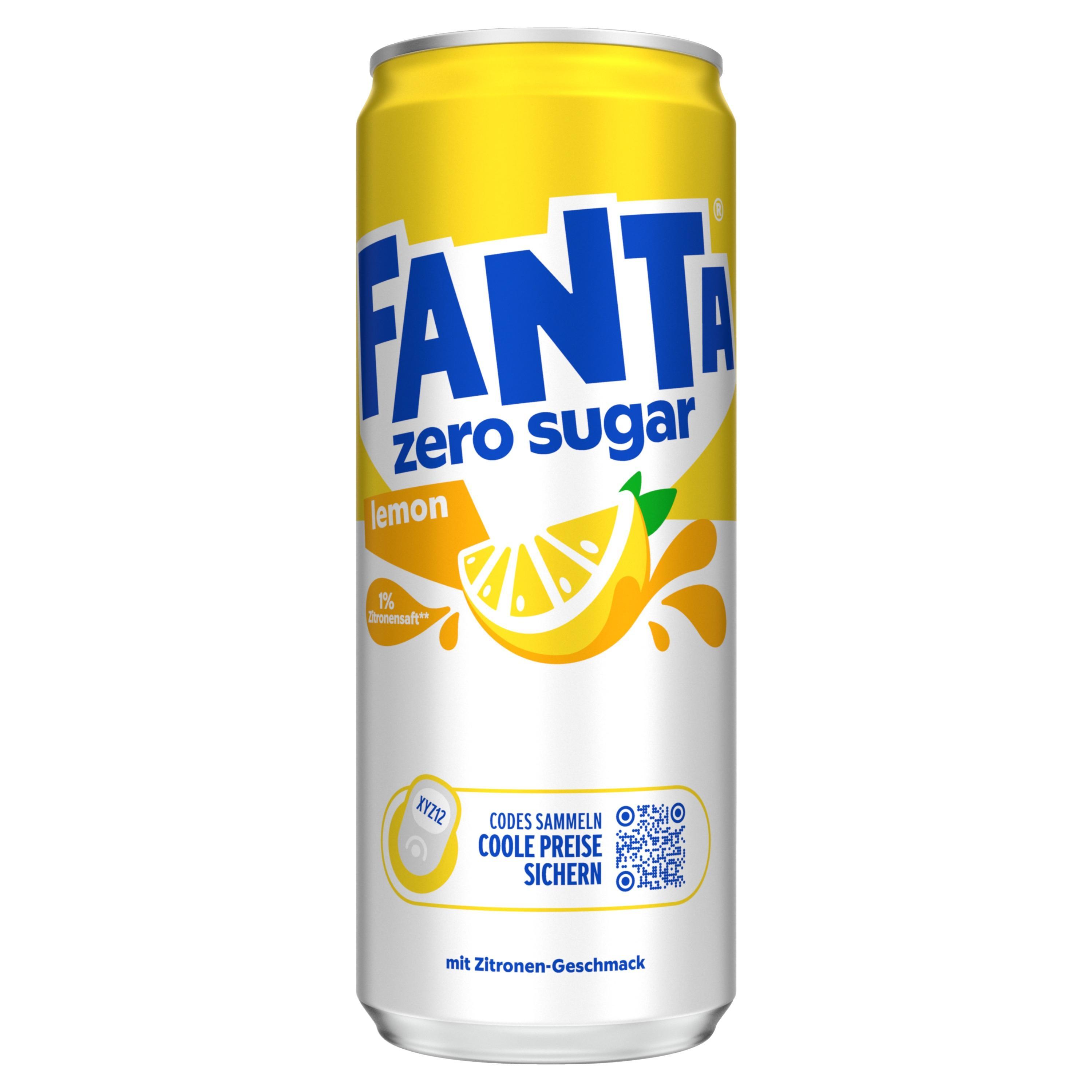 Fanta Lemon Zero - 24x0,33l Dose