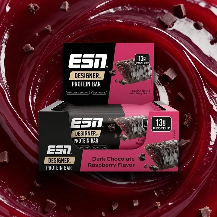 ESN Designer Bar Proteinriegel Dark Chocolate Raspberry - 12x45g Riegel
