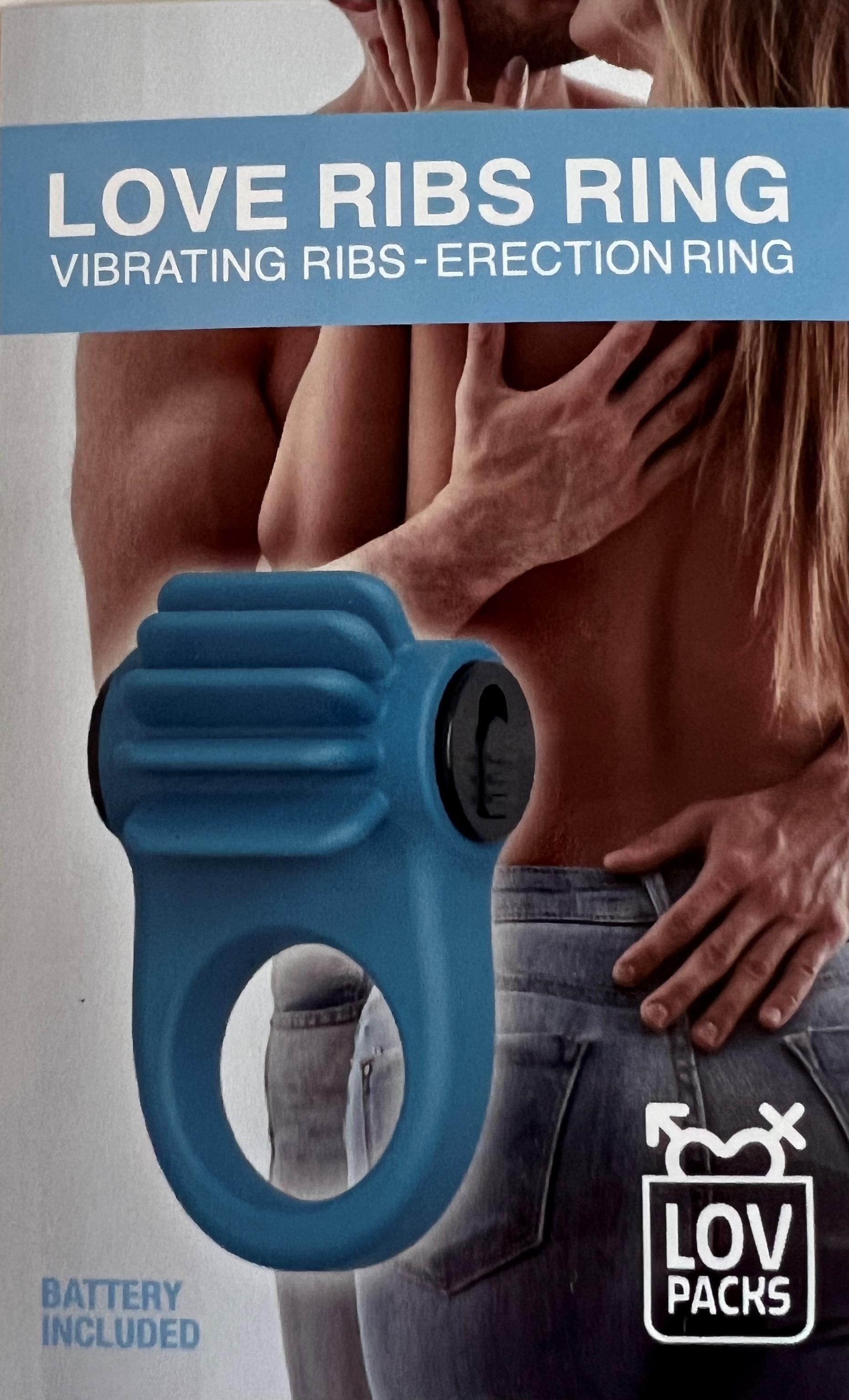 Love Ribs Ring mit Vibrationsfunktion - Penisring