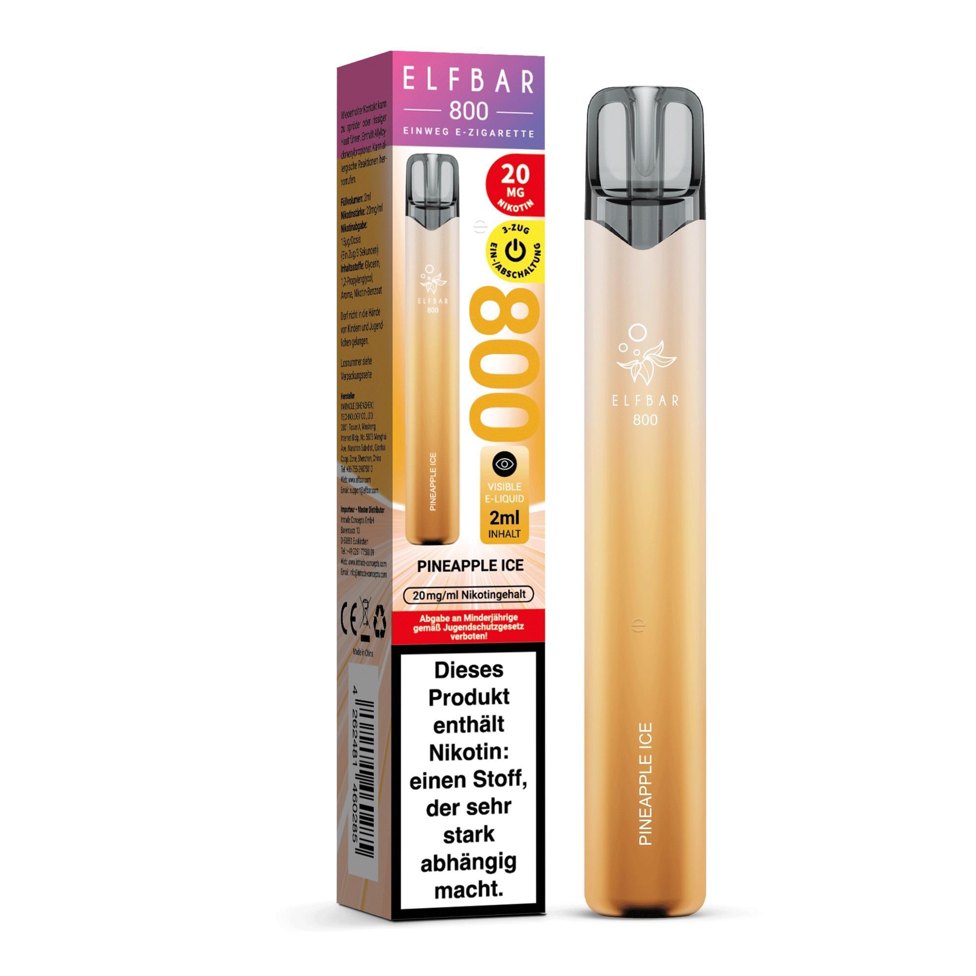 ElfBar 800 Pineapple Ice 20mg - 1 x 10 Stück