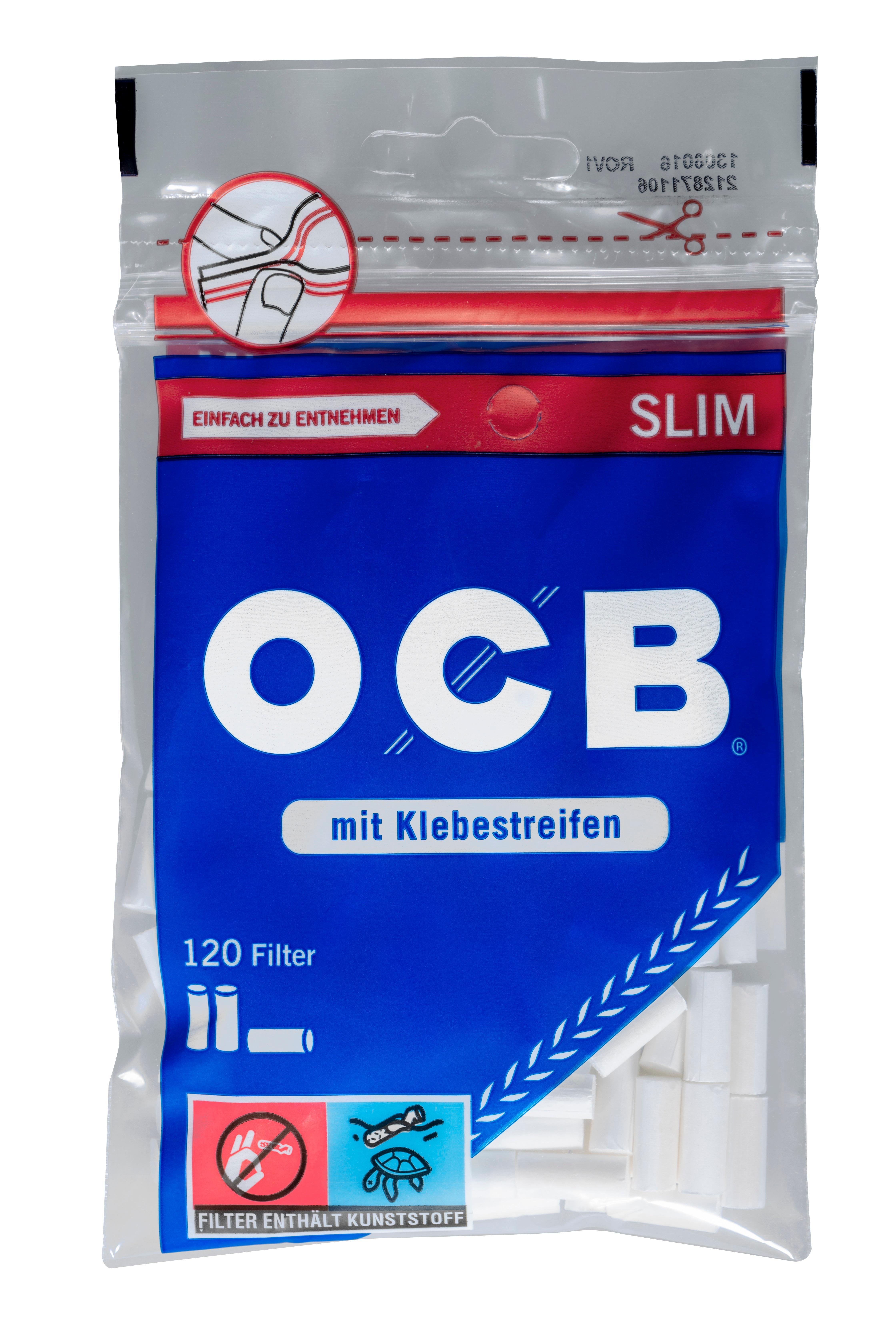 OCB slim Filter blau 6mm - 10 x 120 Stück