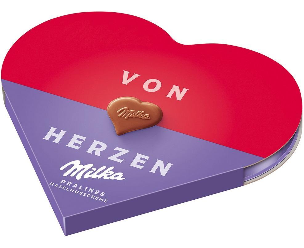 Milka I Love Milka Nuss Nougat Herz - 44g Packung