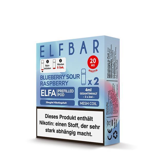 ElfBar ELFA Pods Blueberry SourRaspberry 20mg - 10 x 2er Pack