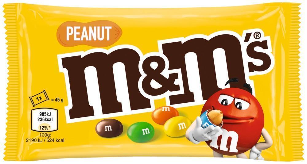 M&Ms Peanut - 24 x 45g Packung