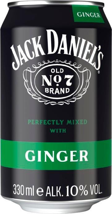 Jack Daniel's & Ginger 10% - 12×0,33l Dosen