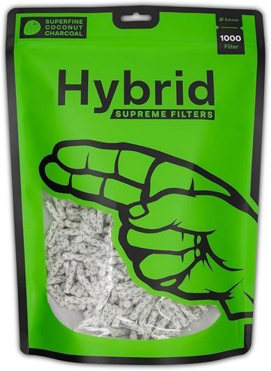 Hybrid Supreme Filter Zellstoff/Aktivkohle Beutel 6,4mm mit 1000 Filter