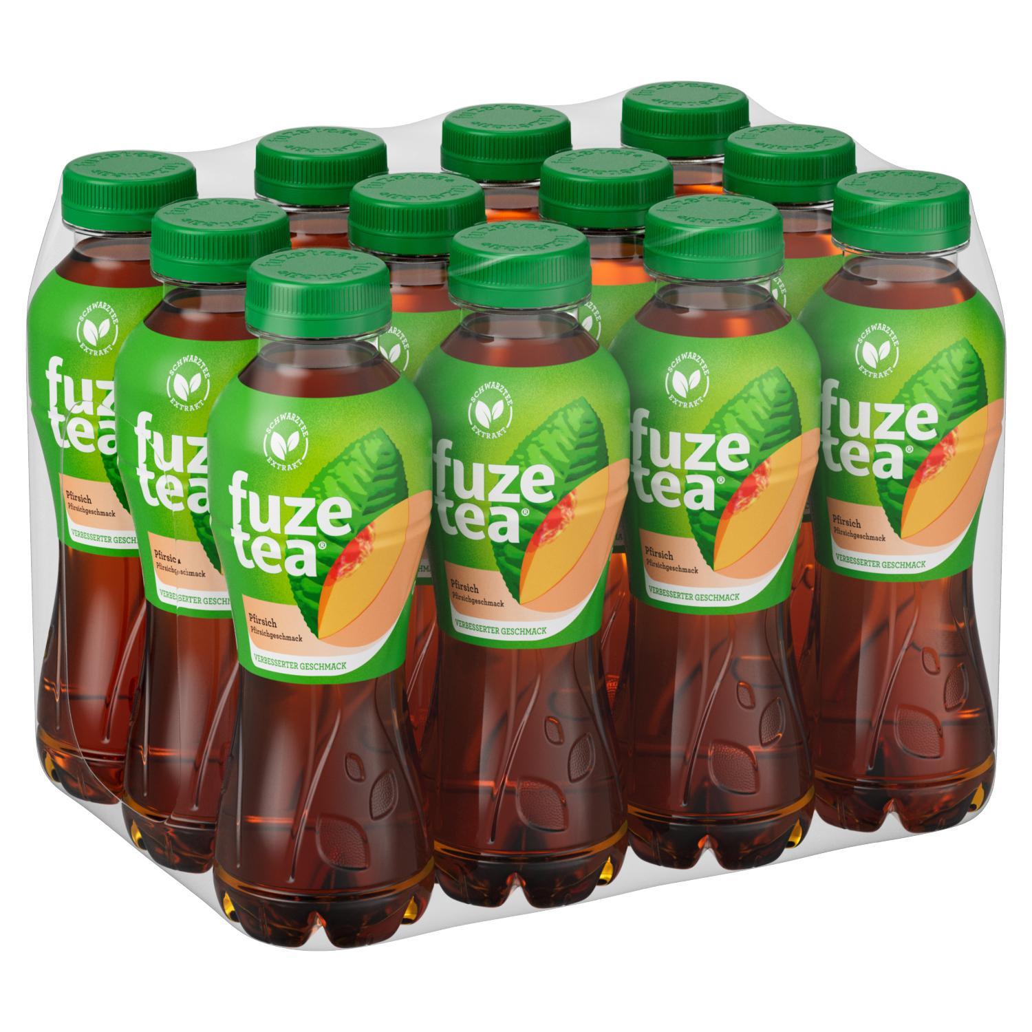 Fuze Tea Schwarzer Tee Pfirsich - 12 x 0,4l Flasche
