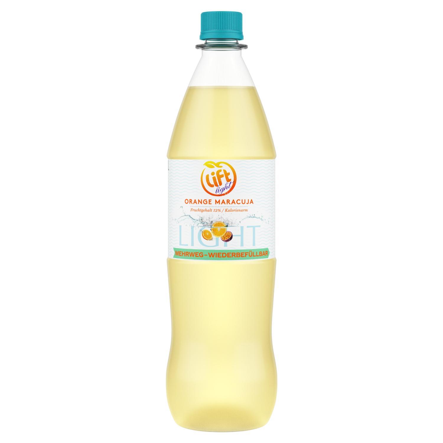 Lift Light Orange Maracuja 12×1,0L Flasche im Mehrwegkasten (MHD 31.05.2026)