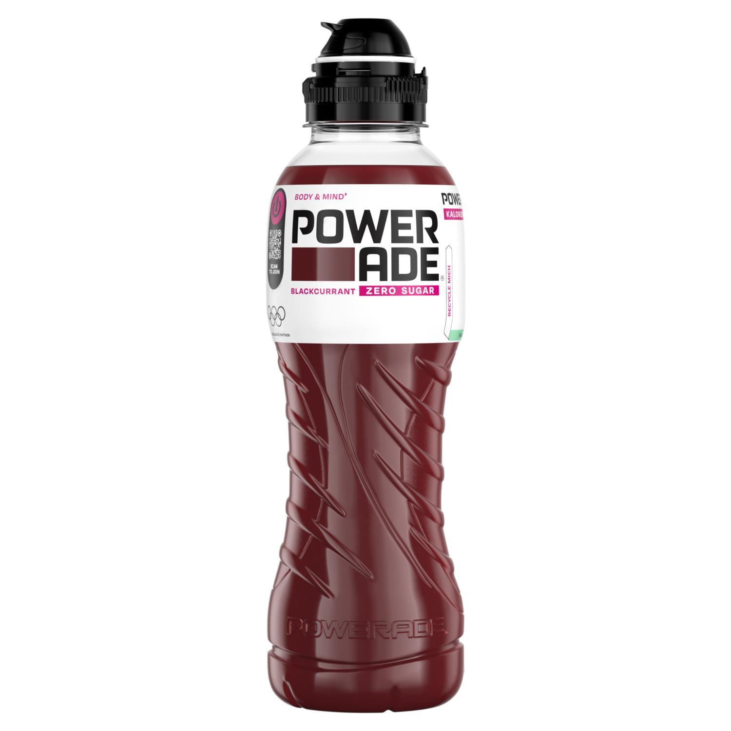 Powerade Blackcurrant Zero - 12 x 0,5l Flasche