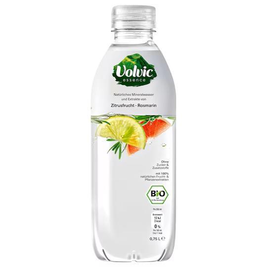 Volvic Essence Zitrusfrucht Rosmarin - 6x0,75l Flaschen