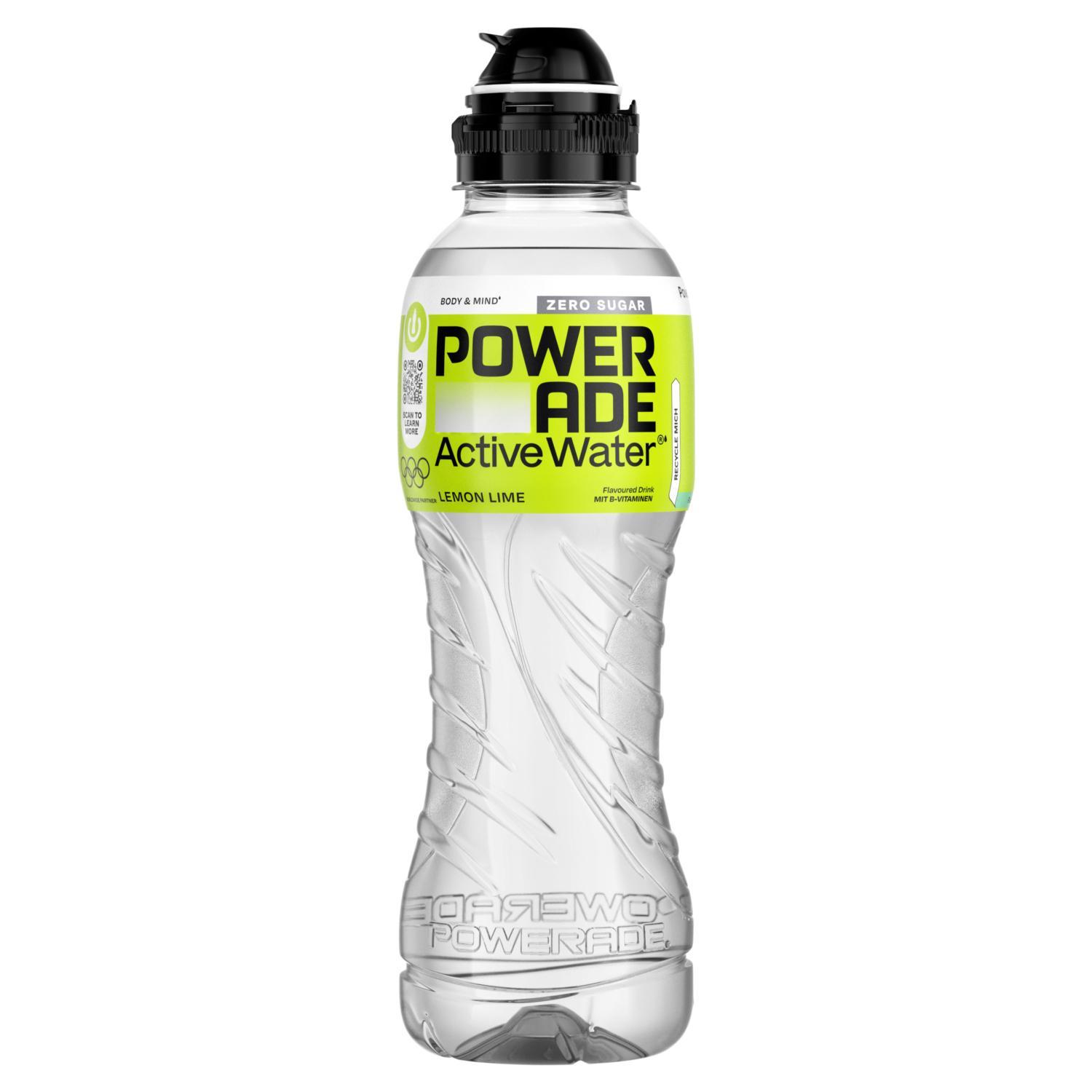 Powerade Active Water Zitrone Limette - 12 x 0,5l Flasche