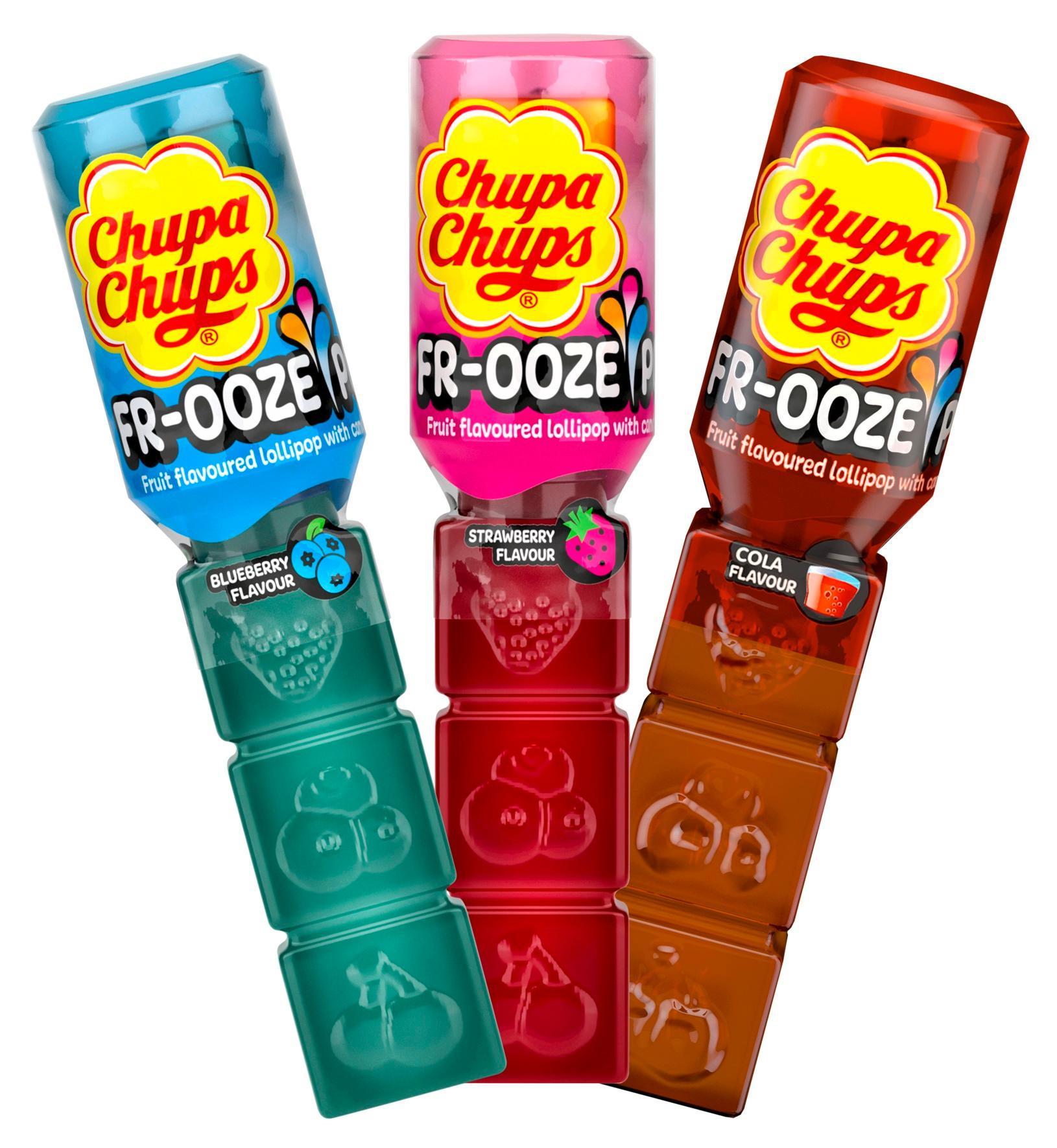 Chupa Chups FR-OOZE Pop Lutscher Verpackung 1 x 12 Stück im Verkaufsdisplay