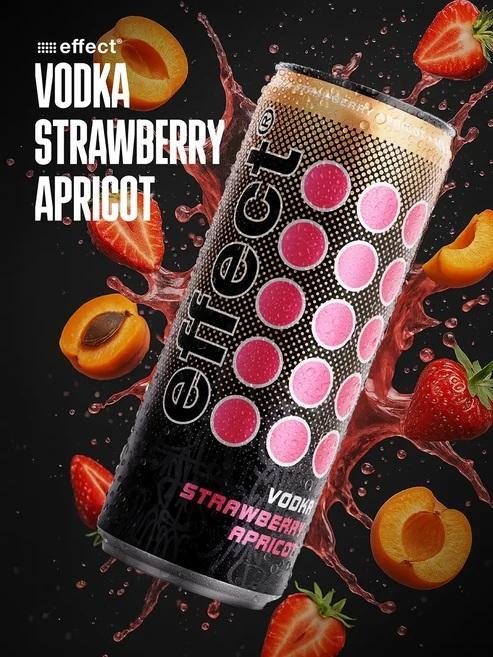 Effect Vodka Strawberry Apricot 10% - 12×0,33l Dosen