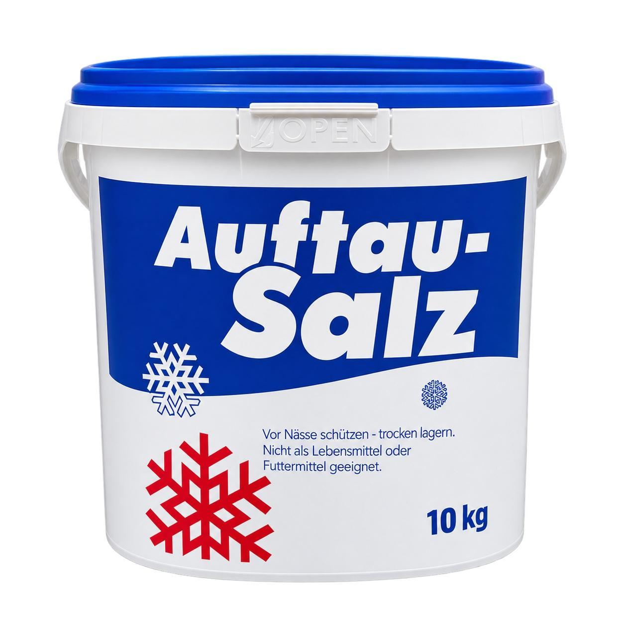 Auftausalz 10kg im Eimer, Streusalz gegen Schnee und Eisglätte