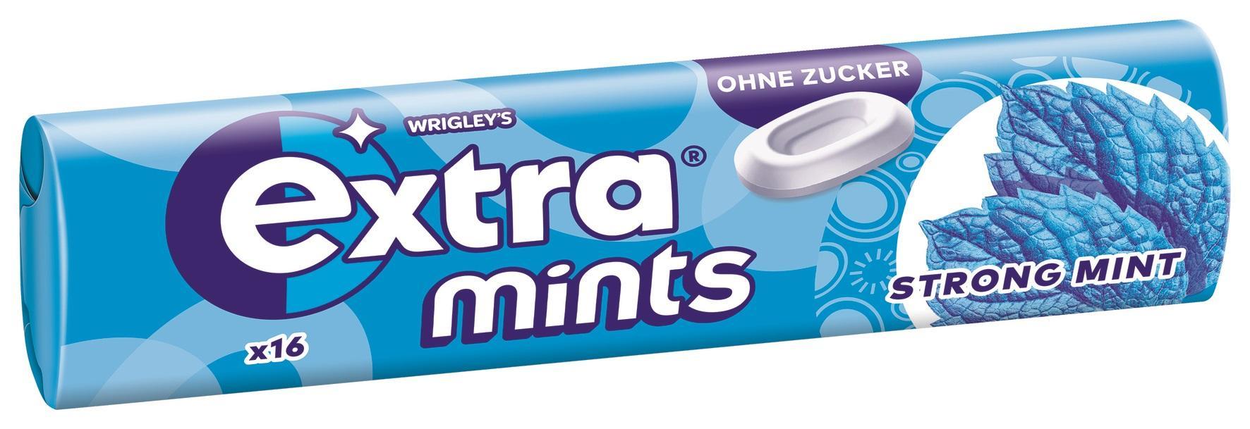 Wrigleys Extra Strong Mint Mints - 24 x 28g Packung