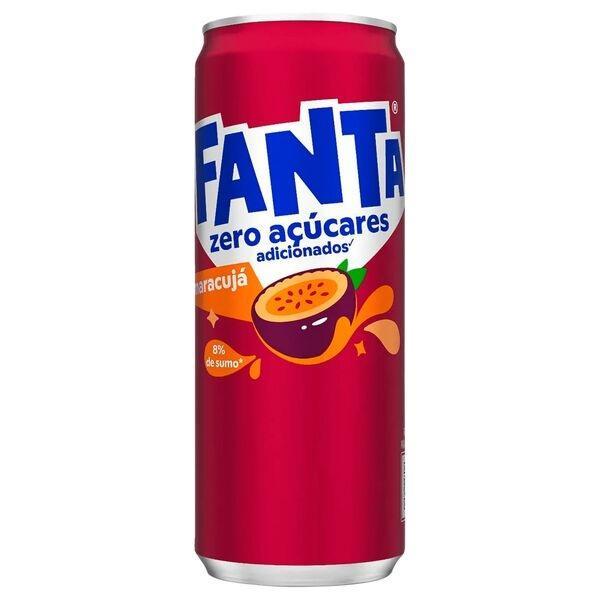 Fanta Maracuja Zero 28x0,33l - Zuckerfreier Maracuja-Softdrink im Vorratspack