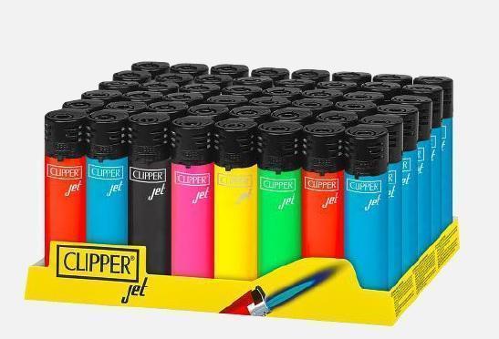 Clipper Plastic Jet Flame Shiny Colors - 1x48 Feuerzeuge