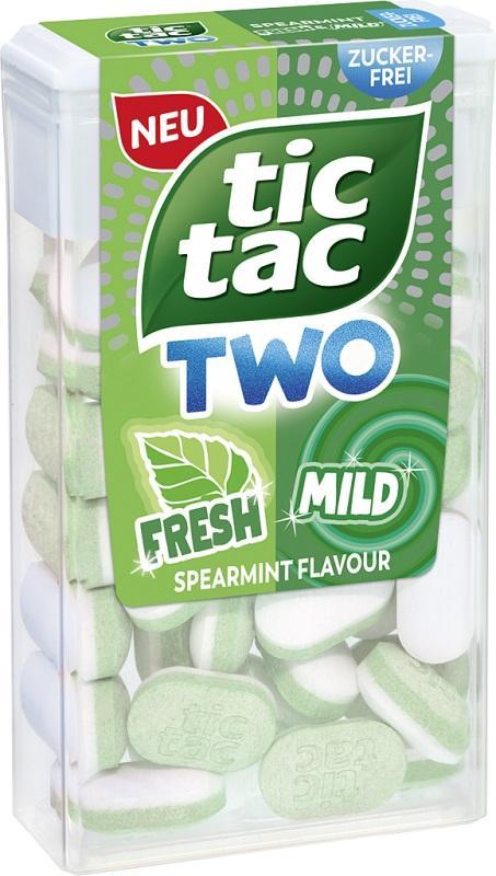 Tic Tac Two Spearmint Fresh & Mild - 16 x 38,5g Packung