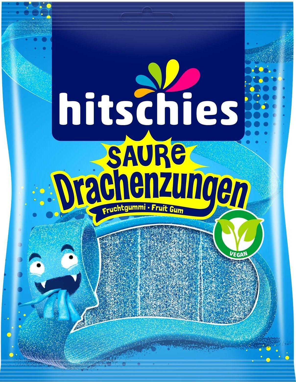 Hitschies Saure Drachenzungen Blau - 125g Beutel